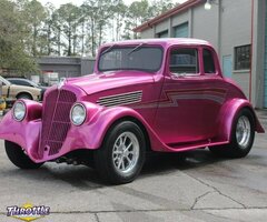 1933 Willys 5 Window Coupe Custom Built Frame 350 V8