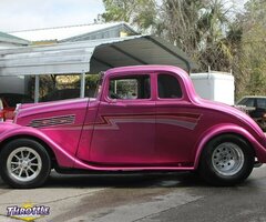 1933 Willys 5 Window Coupe Custom Built Frame 350 V8