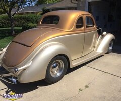 1936 Ford 5 Window Coupe Automatic Gold 327