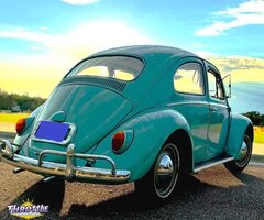 1963 Volkswagen Beetle-Classic Pastel Blue 36 HP 6V Original