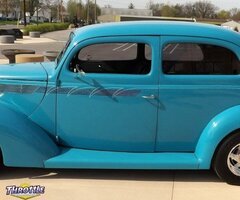 1937 Ford Slantback Sedan with AREO Trailer