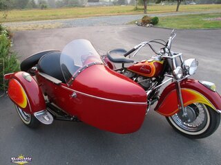 1947 Indian Chief Rainbow With Sidecar Original