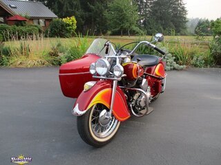 1947 Indian Chief Rainbow With Sidecar Original