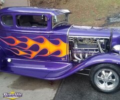 1930 Ford Model A 5 Window Coupe Flames
