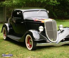 1934 Ford Coupe 350 Flames