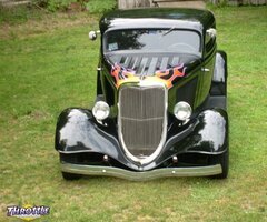 1934 Ford Coupe 350 Flames