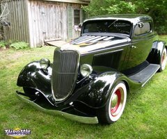 1934 Ford Coupe 350 Flames